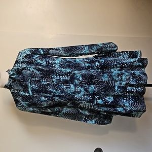 Cynthia Steffe Trapez Chiffon Long Sleeves High Neck Mini Dress size 0